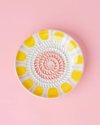 Raspbordje | Pastel roze en geel