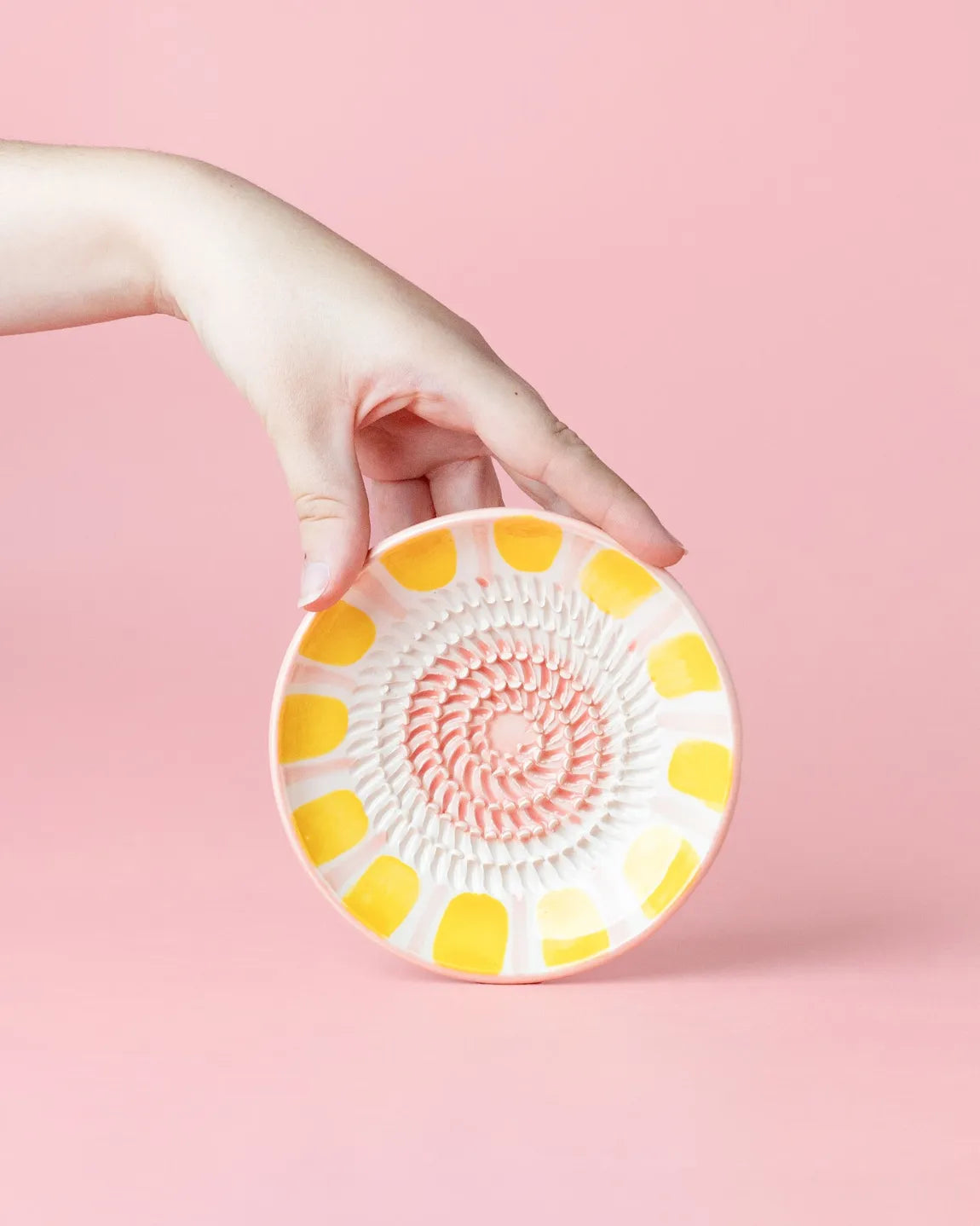 Raspbordje | Pastel roze en geel